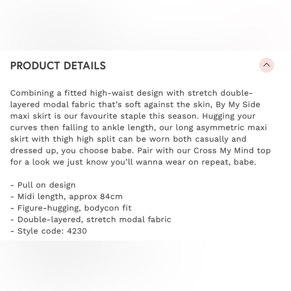 ⚡️CLEAR OUT SALE⚡️ NWT Oh Polly By My Side Asymmetric Midi Skirt - Picture 6 of 11